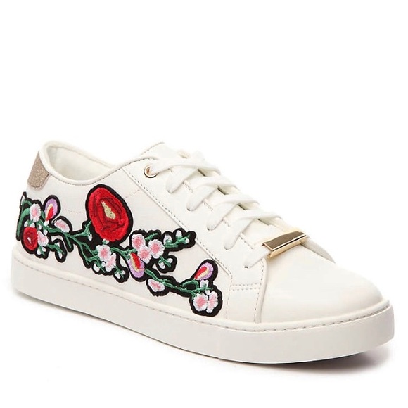 Aldo Shoes - Aldos designer inspired embroidered Flower sneaker